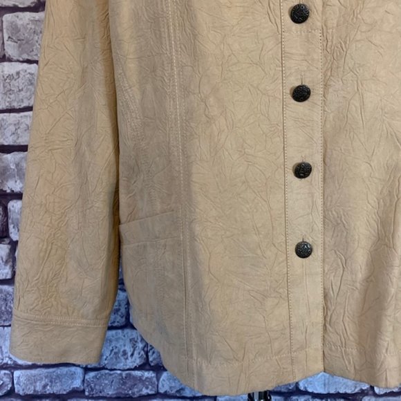 Chico's Size XL Tan Button Down Jacket - Picture 3 of 12